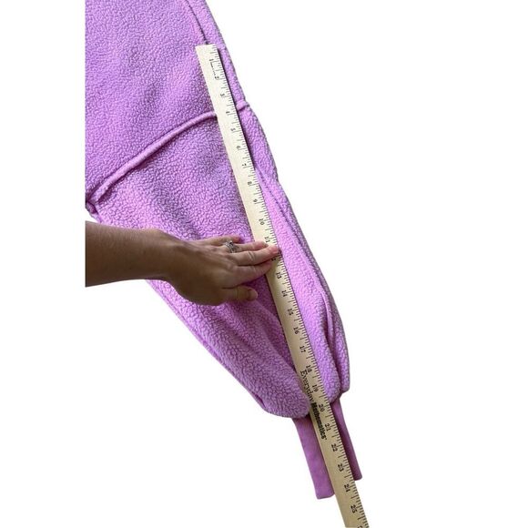 Anthropologie Pilcro Slouchy Crew Neck Sweatshirt size XXS Pink Sherpa Style - Picture 8 of 10